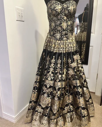 Black Banarasi Lehnga Set